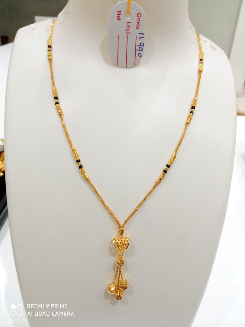 Gold small mangalsutra deals design