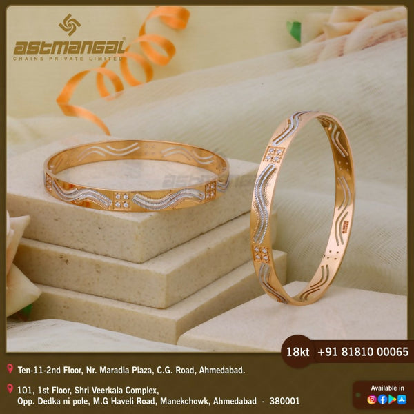 18kt Rose Gold CNC Bangles