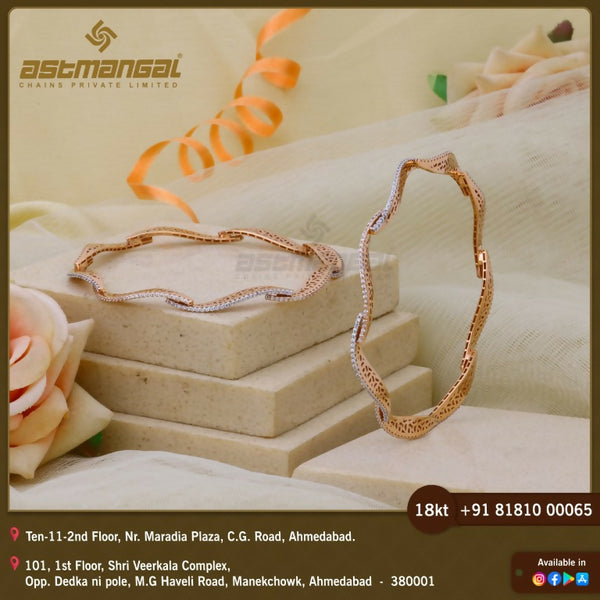18kt Rose Gold CNC Bangles