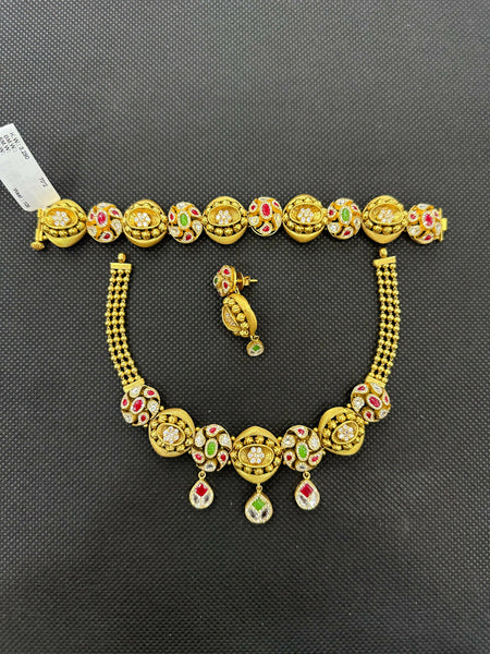 Antique Necklace & Gajra Bangle