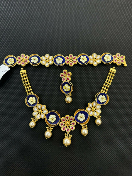 Antique Necklace & Gajra Bangle