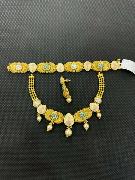 Antique Necklace & Gajra Bangle