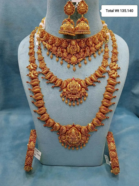 Antique Temple Choker, Necklace, Long Set & Bangles