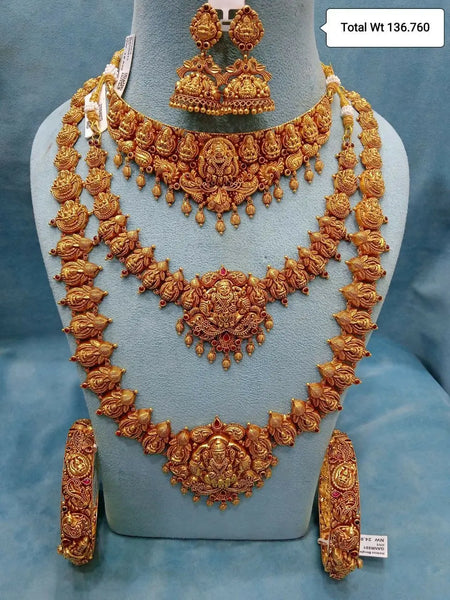 Antique Temple Choker, Necklace, Long Set & Bangles