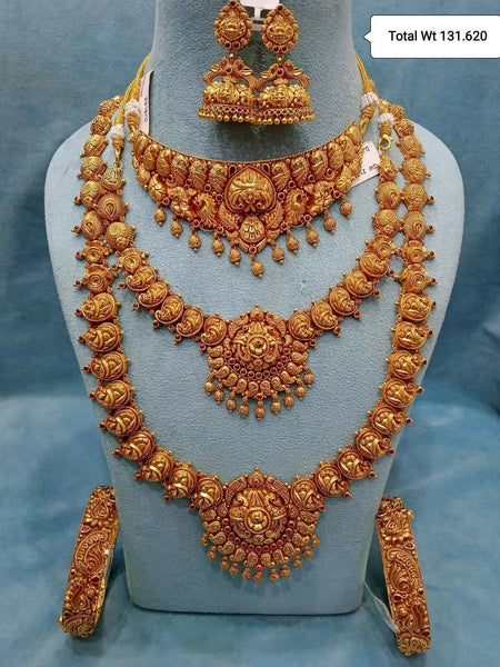Antique Temple Choker, Necklace, Long Set & Bangles