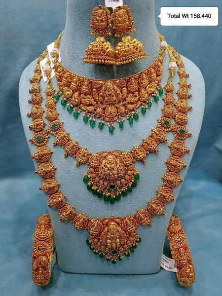 Antique Temple Choker, Necklace, Long Set & Bangles