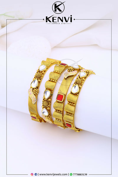 Kundan Antique Bangles