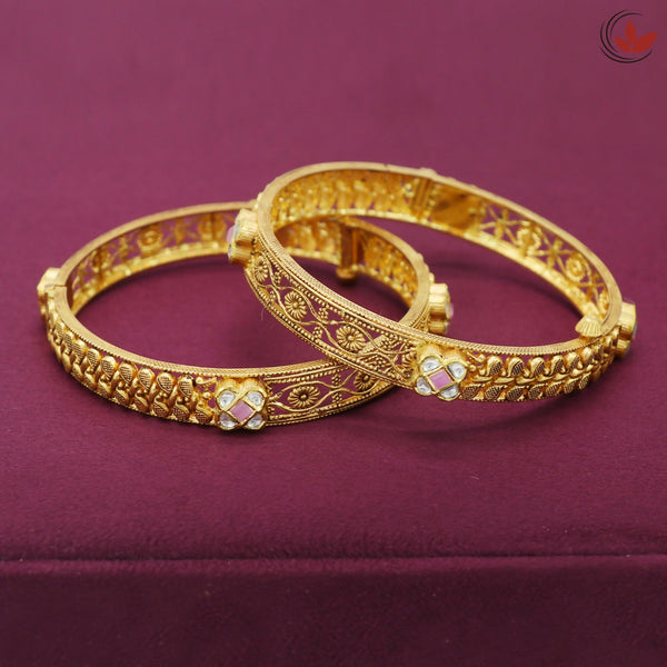 Kundan Antique Bangles