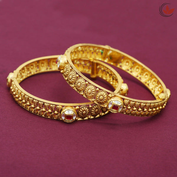 Kundan Antique Bangles