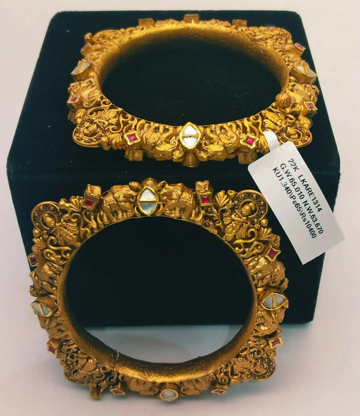 Kundan Antique Bangles
