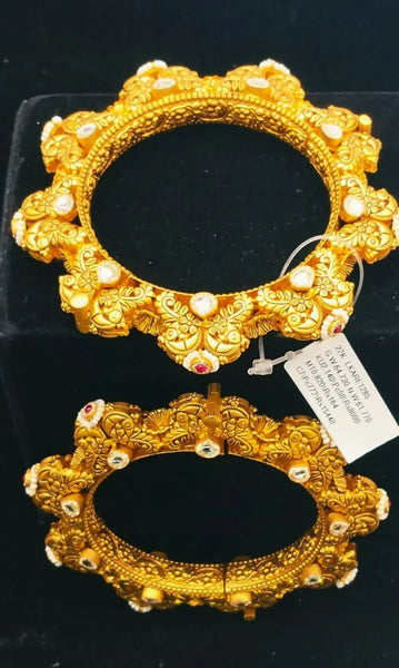 Kundan Antique Bangles