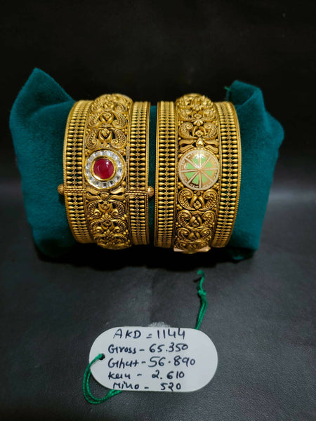 Kundan Antique Bangles