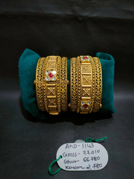 Kundan Antique Bangles