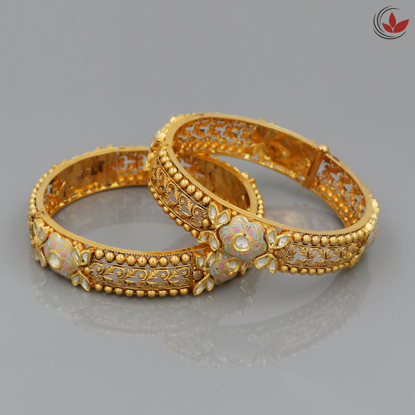 Kundan Antique Bangles