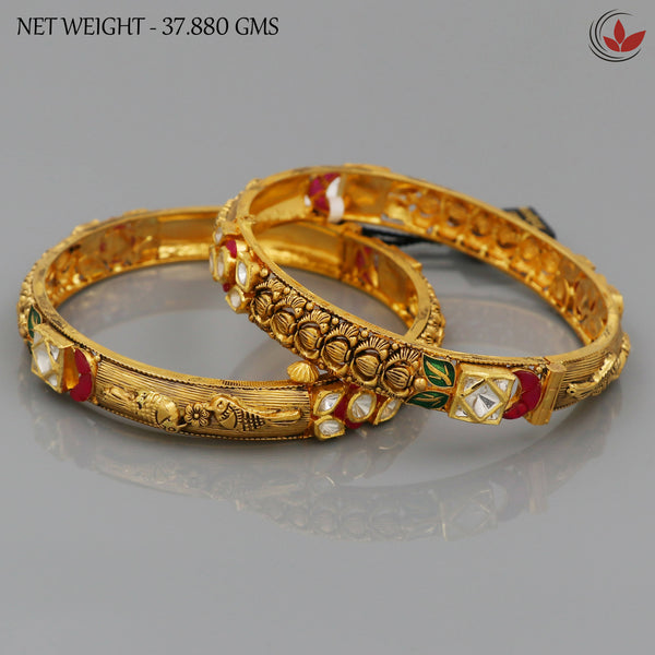 Kundan Antique Bangles