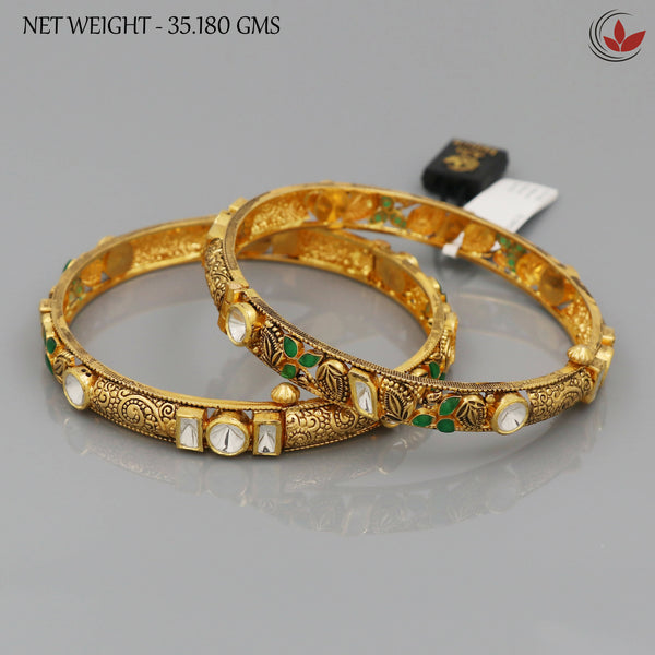 Kundan Antique Bangles