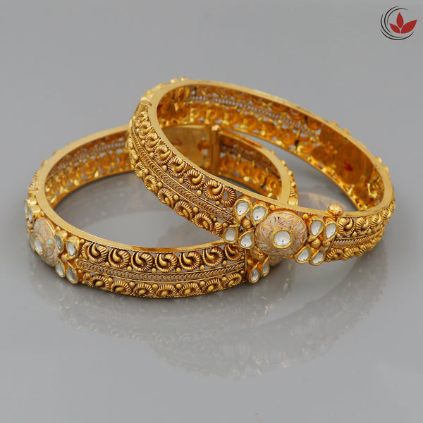 Kundan Antique Bangles