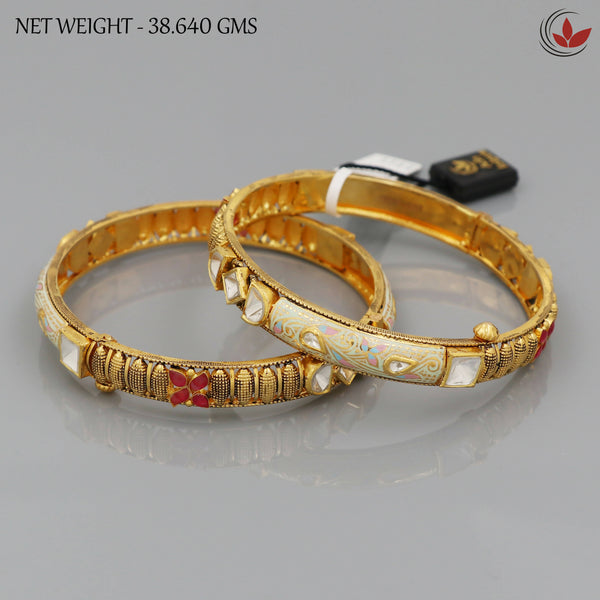 Kundan Antique Bangles