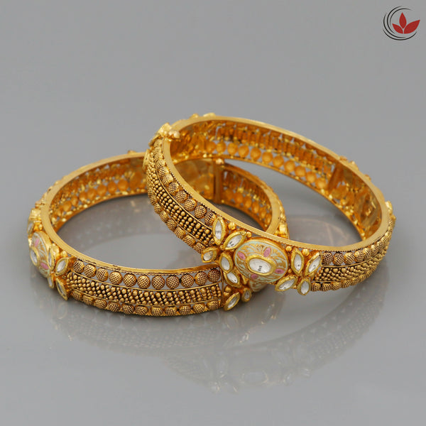 Kundan Antique Bangles