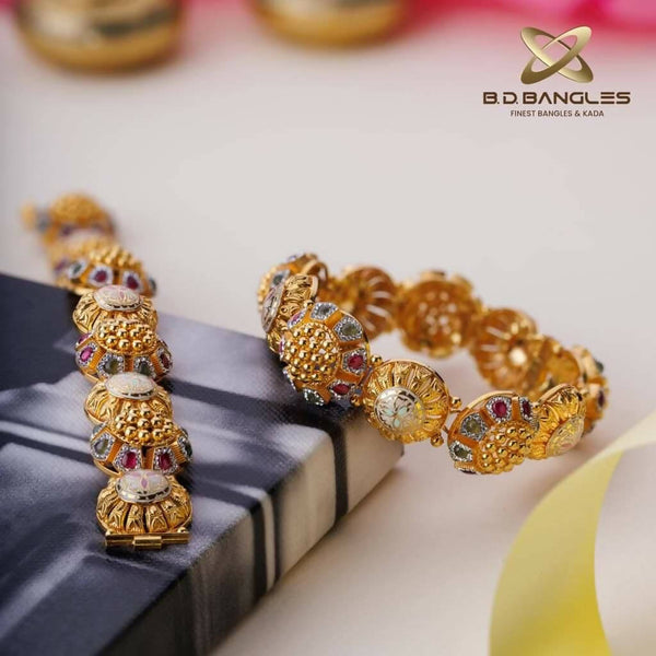 Kundan Antique Bangles
