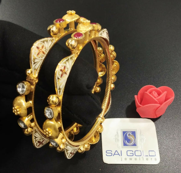 Kundan Antique Bangles