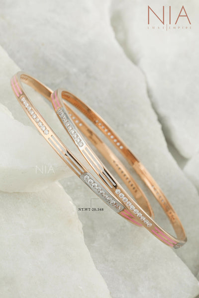 Rose Gold CZ Bangles