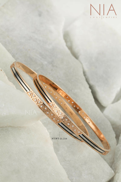 Rose Gold CZ Bangles