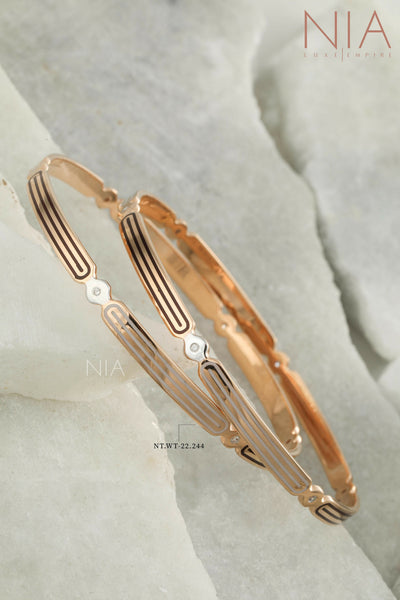 Rose Gold CZ Bangles