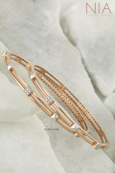 Rose Gold CZ Bangles