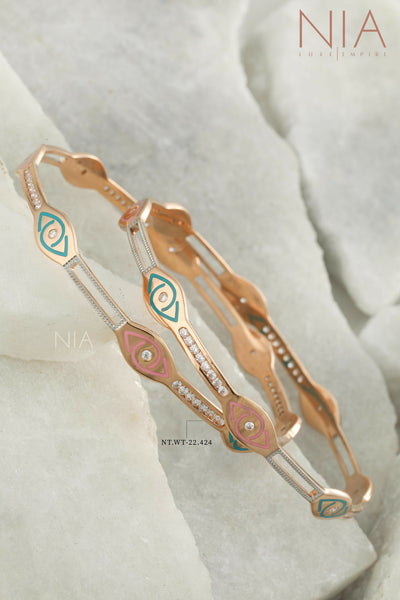 Rose Gold CZ Bangles