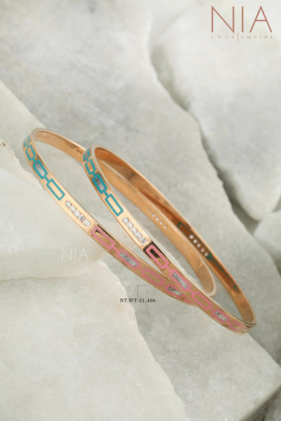 Rose Gold CZ Bangles