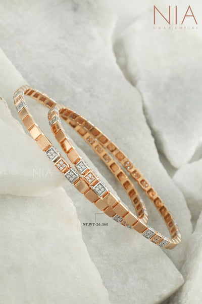 Rose Gold CZ Bangles