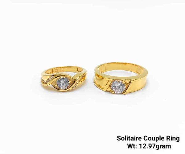 Solitaire Couple Ring