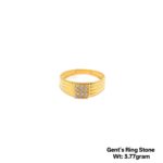 Casting Gold Gents Ring with Stone Design | Maniratnam Jewellers