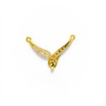 Elegant Feather Curve Mangalsutra Pendant with Sparkling Designer Finish
