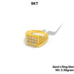 9kt Gents Ring Stone