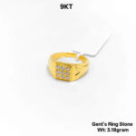 9kt Gents Ring Stone