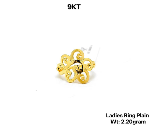 9kt Ladies Ring Plain