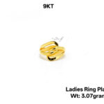 9kt Ladies Ring Plain