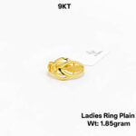 9kt Ladies Ring Plain