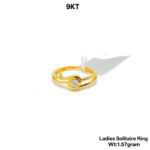 9kt Ladies Solitaire Ring