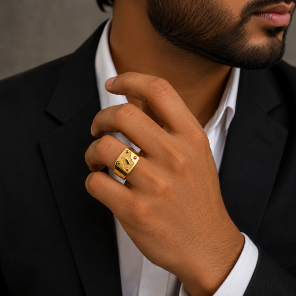 Executive Minimalist Signet Gents Ring