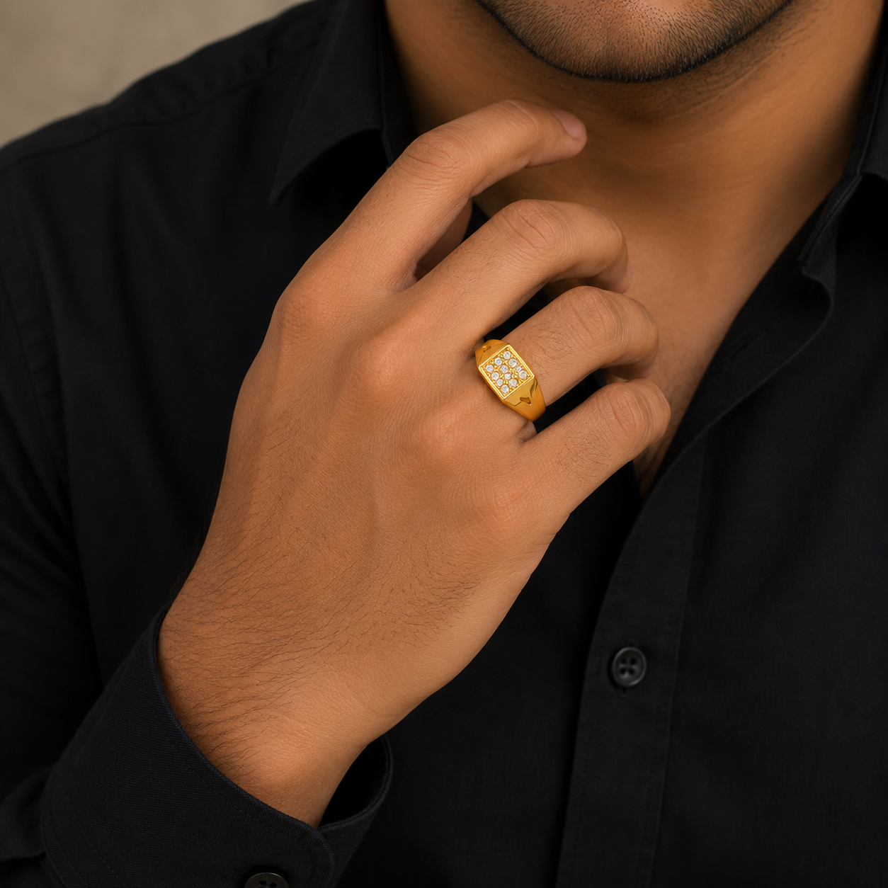 9kt Gents Ring Stone | Maniratnam Jewellers