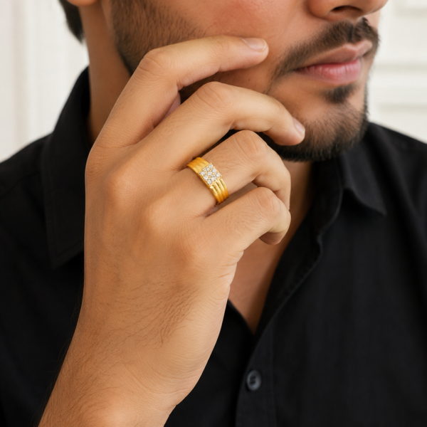 Imperial Diamond Cluster Gents Ring