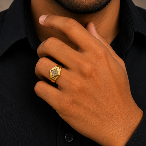 Royal Diamond Crest Gents Ring
