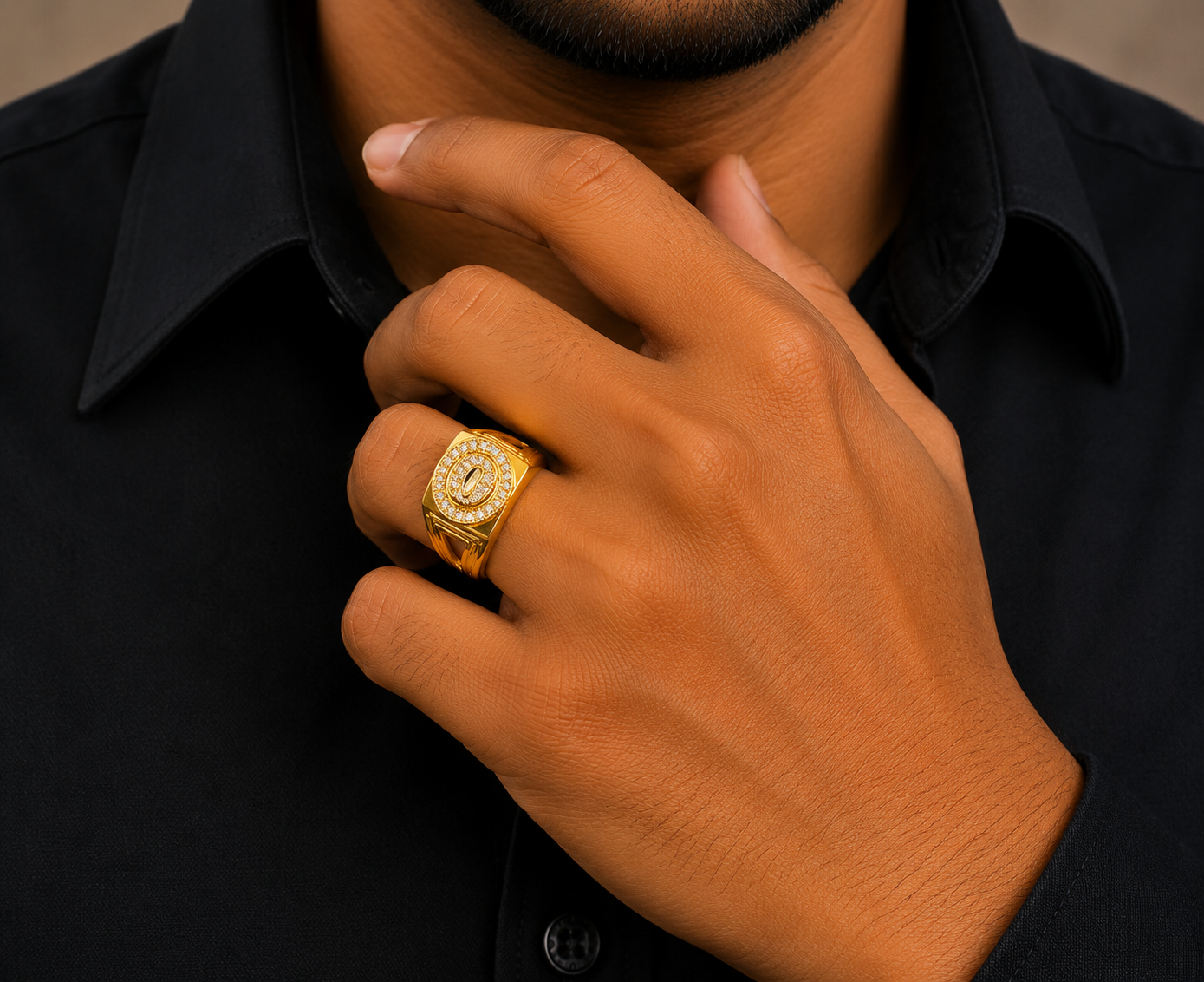 Imperial Halo Crest Gents Ring