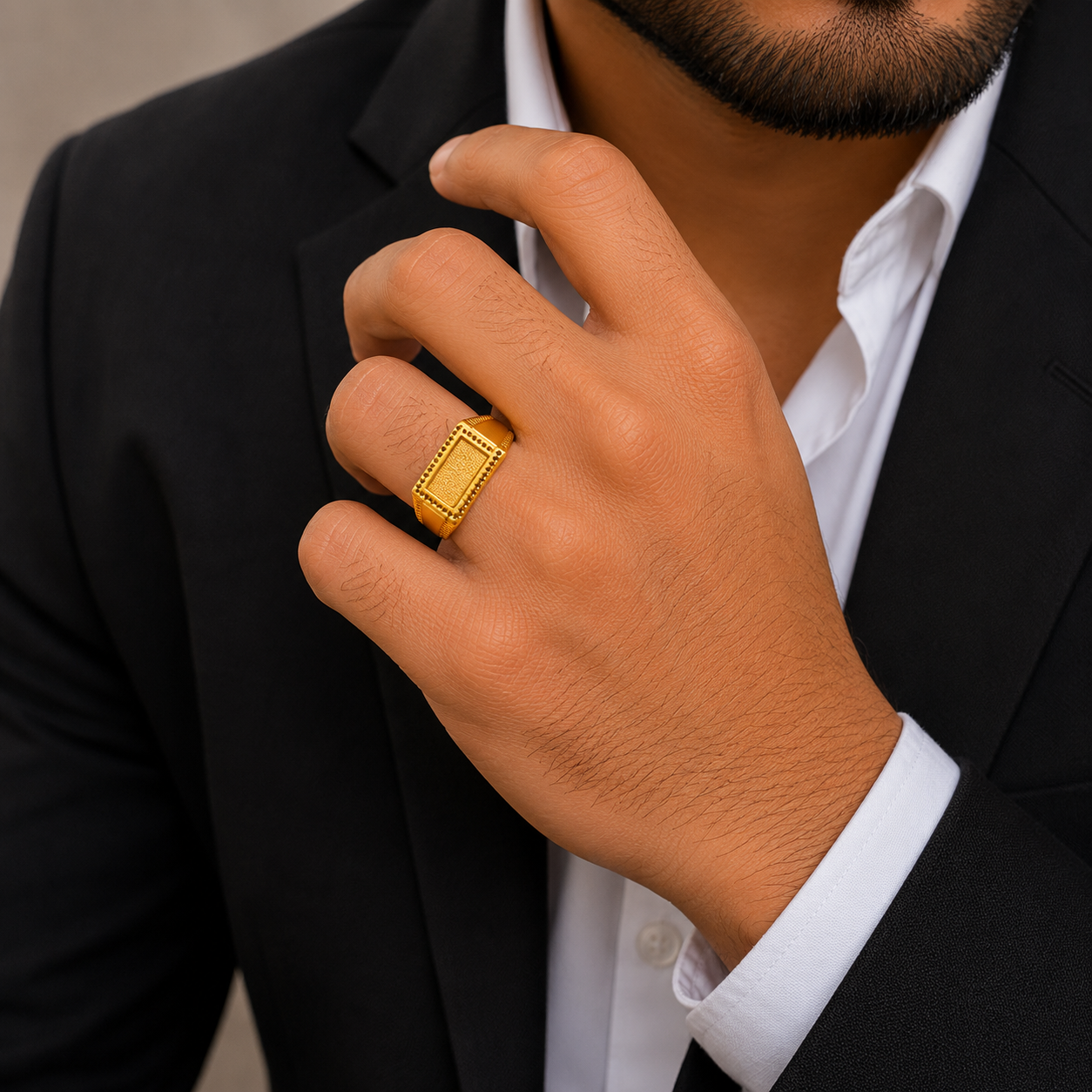 Prestige Diamond Cluster Gents Ring