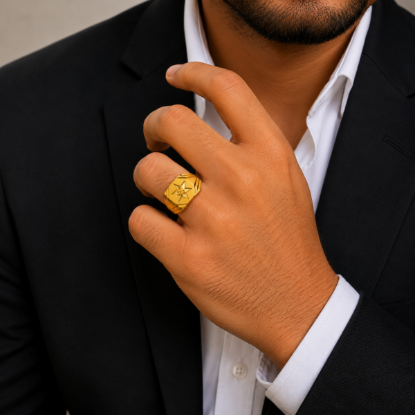 Royal Star Crest Gents Ring