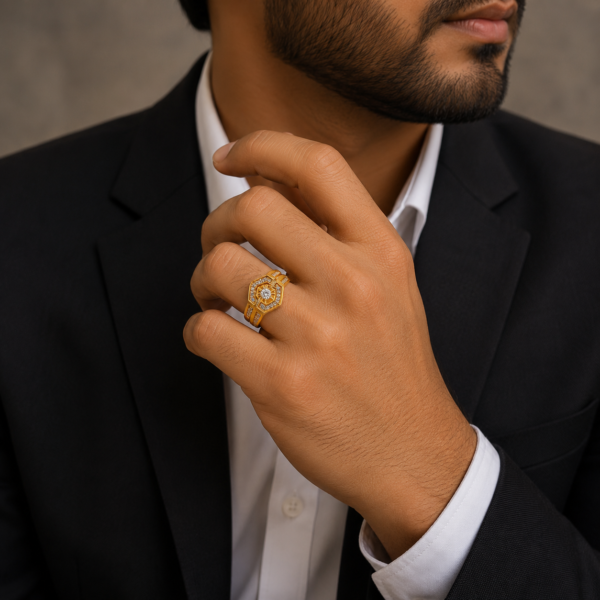 Imperial Halo Stone Gents Ring