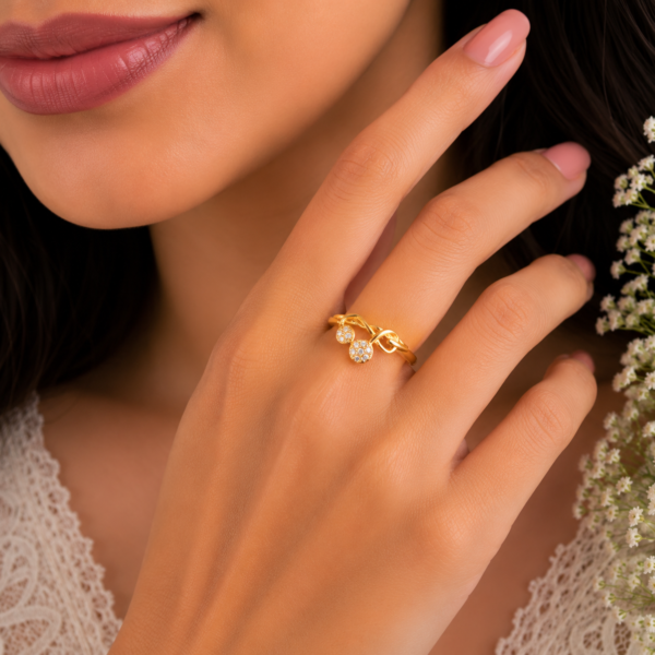 Elegant Butterfly Sparkle Ladies Ring